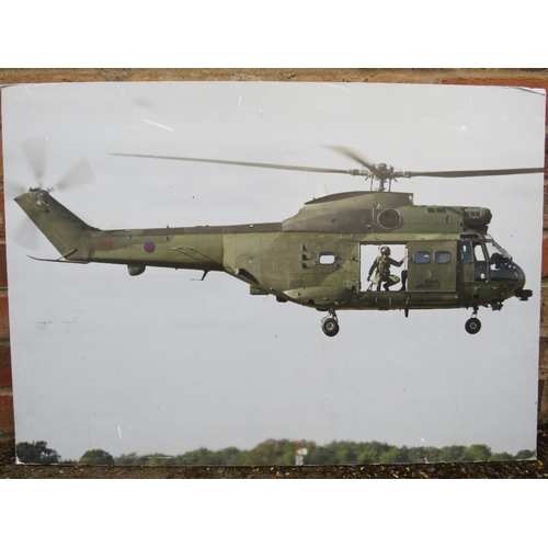 2 - Helicopter interest - Four large hard backed wall diagrams to include a Puma 2A935 cockpit instrumen... 