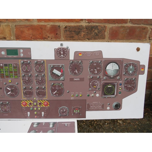 2 - Helicopter interest - Four large hard backed wall diagrams to include a Puma 2A935 cockpit instrumen... 