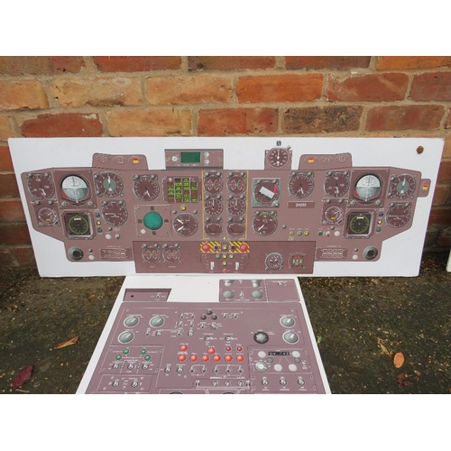 2 - Helicopter interest - Four large hard backed wall diagrams to include a Puma 2A935 cockpit instrumen... 