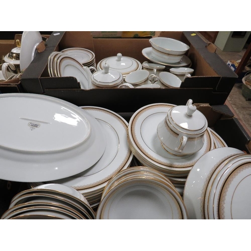 56 - Two trays of Noritake Doral tea/dinner ware