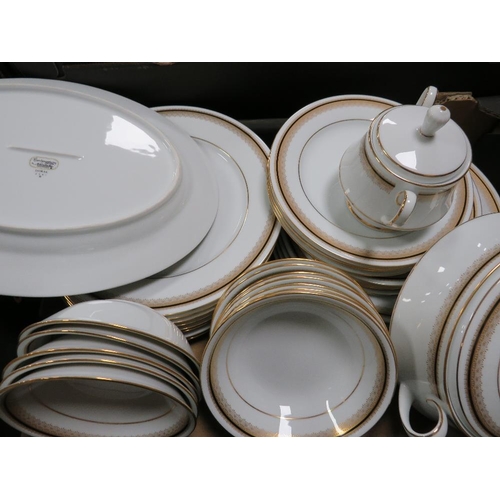 56 - Two trays of Noritake Doral tea/dinner ware