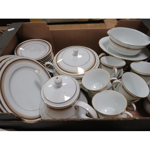 56 - Two trays of Noritake Doral tea/dinner ware