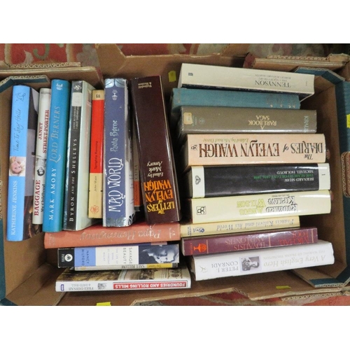 84 - Two boxes of biography books