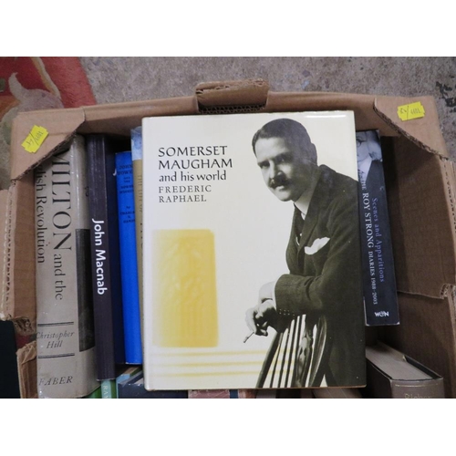 84 - Two boxes of biography books