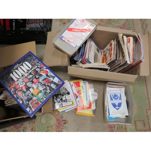 102 - A box of vintage football programmes to include many none league examples