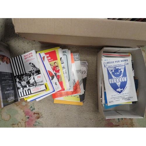 102 - A box of vintage football programmes to include many none league examples