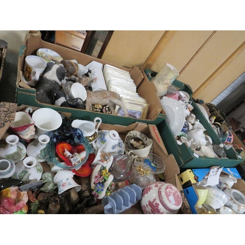 120 - Four trays of mixed ceramics and glassware