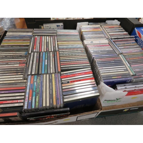 125 - Two trays of cd's together with a tray of 45's