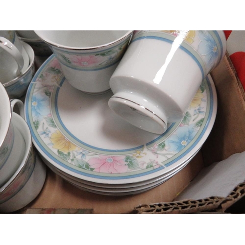 93 - Two small trays of tea ware to include Salisbury china