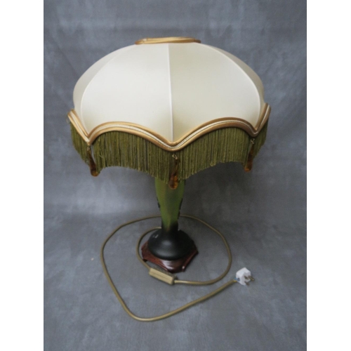 795 - An Emile Galle style glass bodied table lamp