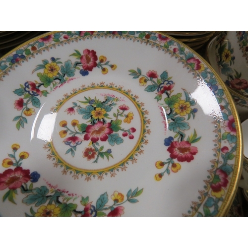 140 - A tray of Coalport Ming Rose pattern china