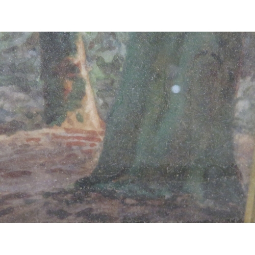 23 - F Dearden - A pair of watercolours depicting woodland scenes