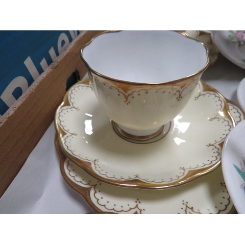 50 - Two trays of assorted tea ware to include Royal Albert 