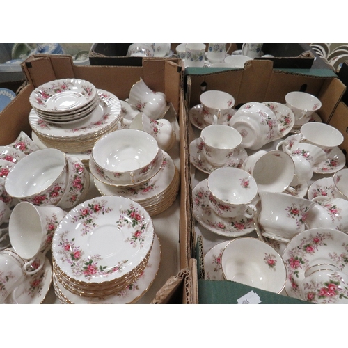 52 - Two trays of Royal Albert tea/dinner ware 