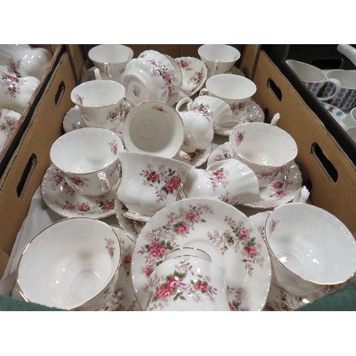 52 - Two trays of Royal Albert tea/dinner ware 