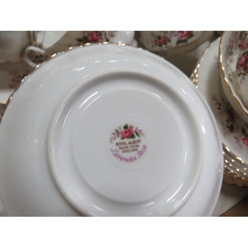 52 - Two trays of Royal Albert tea/dinner ware 