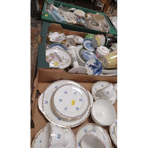 54 - Two trays of mixed collectables to include Wade, Royal Winton, Royal Worcester etc together with a t... 