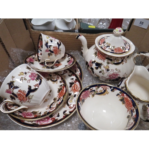 55 - Masons Mandalay tea for two set - teapot, milk & sugar, 2 x plates 2 x cups 2 x saucers