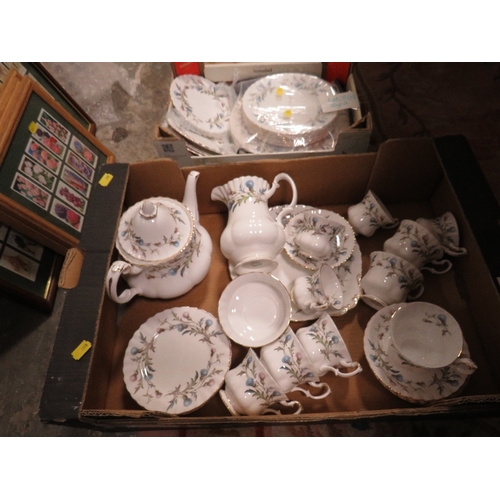 63 - Two trays of Royal Albert Brigadoon tea/dinnerware