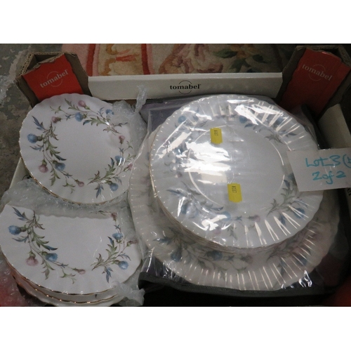 63 - Two trays of Royal Albert Brigadoon tea/dinnerware