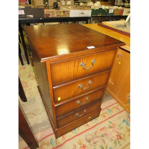 755 - An oak effect two drawer filing cabinet