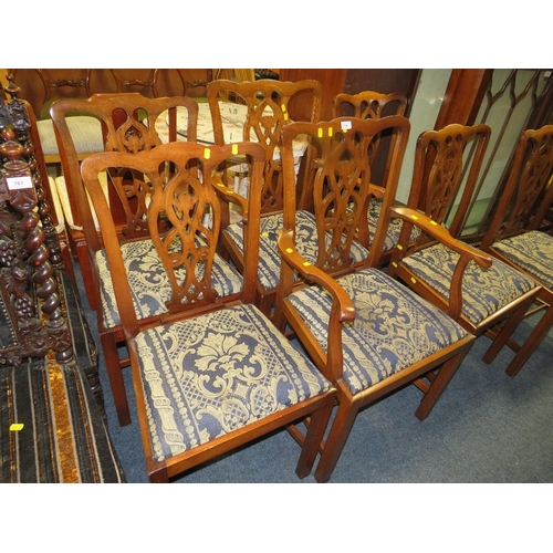 766 - A set of eight antique mahogany dining chairs in the Sheraton style