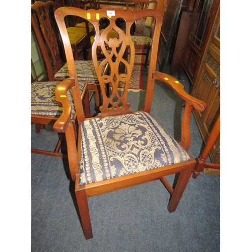 766 - A set of eight antique mahogany dining chairs in the Sheraton style