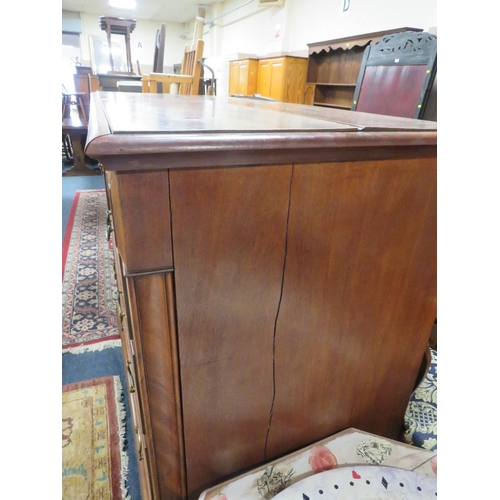 771 - A large 19th century mahogany five drawer chest of drawers with two secret drawers W 142 cm