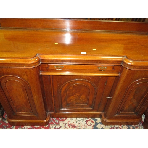 773 - A mid Victorian mahogany serving sideboard W 152 cm