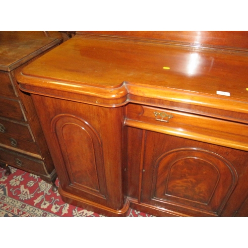 773 - A mid Victorian mahogany serving sideboard W 152 cm