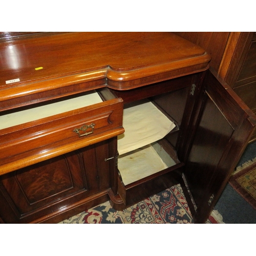 773 - A mid Victorian mahogany serving sideboard W 152 cm