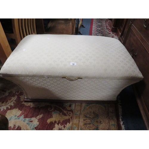 790 - An antique upholstered ottoman