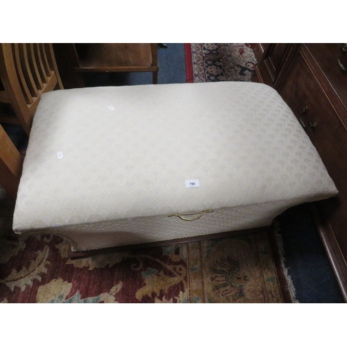 790 - An antique upholstered ottoman