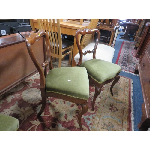 791 - A set of four antique rosewood dining chairs