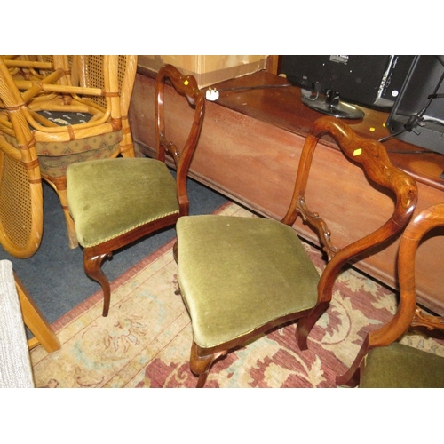 791 - A set of four antique rosewood dining chairs