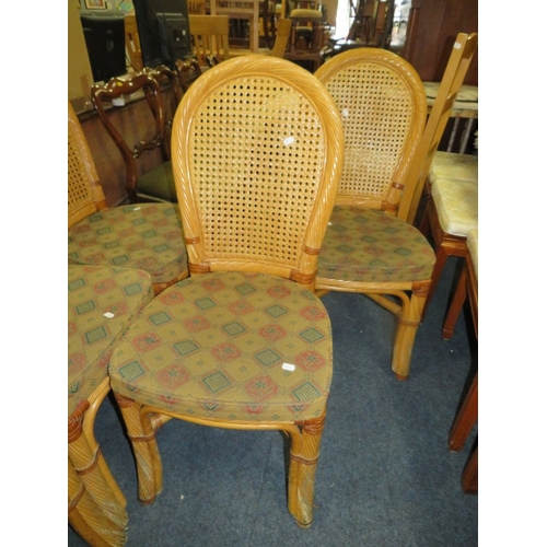 792 - A set of six modern bergere restaurant chairs