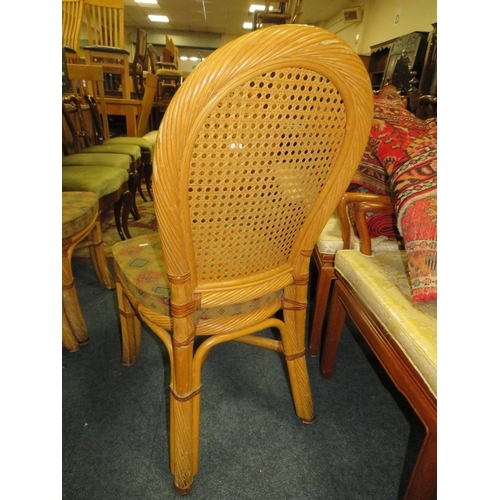 792 - A set of six modern bergere restaurant chairs