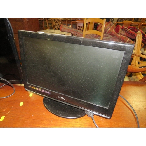 794 - A JVC 31” flatscreen tv together with a smaller Logik example - remotes - House Clearance