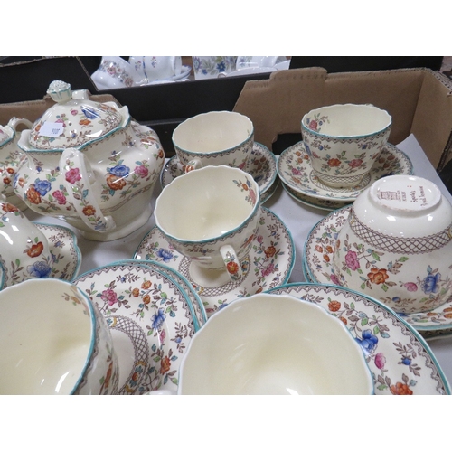 60 - A tray of Spode Royal Jasmine tea ware together with a tray of mixed teaware to include Paragon exam... 