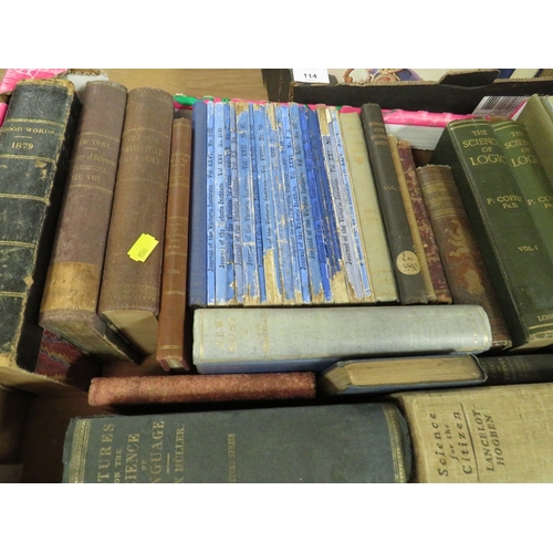 111 - Antiquarian books, to include two boxes with several 19th century together with Antique collecting, ... 