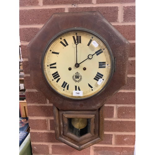 748 - A vintage reproduction RAF wallclock A/F