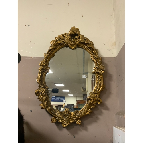 751 - Two gilt mirrors with two Art Deco mirrors. (4)