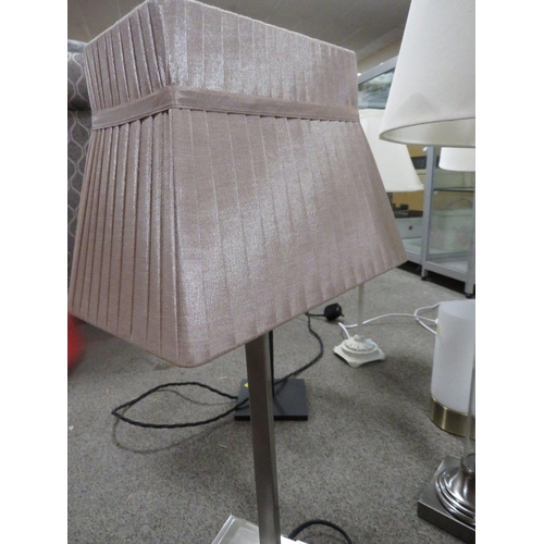 104 - A selection of assorted modern table lamps and shades