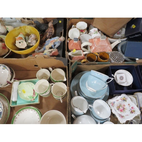 118 - Four trays of assorted ceramics to include Aynsley cup and saucer, Royal Albert Minton etc