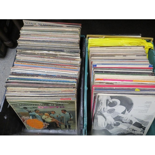 138 - Two trays of LP records to include jazz, classical, Dire Straits