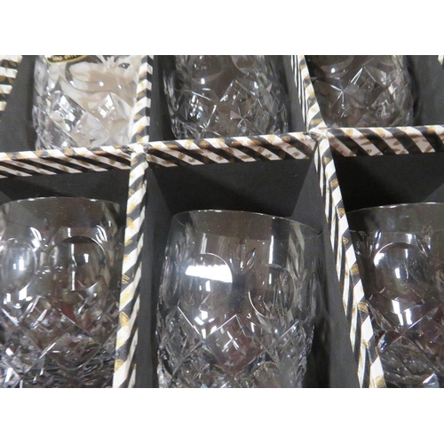 139 - Two trays of crystal and glass to include boxed Royal Albert and Edinburgh examples