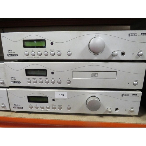 155 - Five acoustic solutions audio visual separates to include an amplifier SP101, two DAB/FM tuner SP111... 