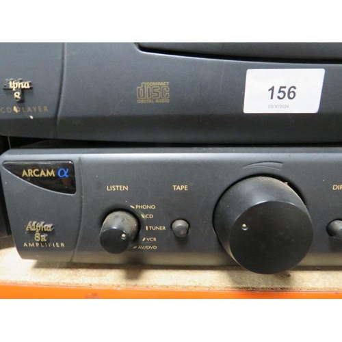 156 - Four Arcan alpha stacking stereo separates to include two 8R amplifiers and an 8 CD player and a 7 A... 