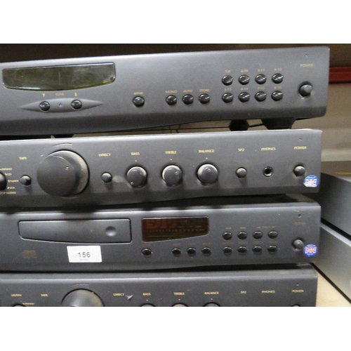 156 - Four Arcan alpha stacking stereo separates to include two 8R amplifiers and an 8 CD player and a 7 A... 