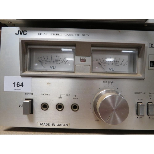 164 - A JVC stereo cassette deck KD-A2 together with Aiwa M600 example both A/F